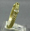 ESTATE .11CT DIAMOND 14K YELLOW GOLD ROPE 3 STONE BEZEL WEDDING ANNIVERSARY RING