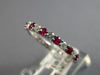 .92CT DIAMOND & AAA RUBY 14KT WHITE GOLD SHARED PRONG 2mm ETERNITY FUN LOVE RING