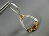 LARGE 7.85CT DIAMOND & AAA AMETHYST 14KT ROSE GOLD FILIGREE TEAR DROP NECKLACE