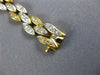 ANTIQUE WIDE 3.0CT DIAMOND 18KT 2 TONE GOLD MARQUISE PAVE TENNIS BRACELET #1491