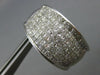 LARGE 5.81CT DIAMOND 14KT WHITE GOLD PRINCESS MULTI ROW CLIP ON HANGING EARRINGS