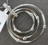 LARGE 2.05CT DIAMOND 14KT WHITE GOLD 3D MULTI CIRCULAR ETOILE FLOATING PENDANT