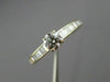 LARGE 1.25CT ROUND & BAGUETTE DIAMOND 18KT WHITE GOLD 3D CLASSIC ENGAGEMENT RING