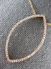 ESTATE LARGE .40CT DIAMOND 14K ROSE GOLD OPEN MARQUISE SHAPE LEAF NECKLACE 26825