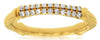 0.20CT DIAMOND 14KT YELLOW GOLD 3D CLASSIC 2 ROW BAMBOO WEDDING ANNIVERSARY RING