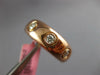 WIDE .83CT DIAMOND 18KT ROSE GOLD 3D ETOILE ROUND COMFORT FIT ANNIVERSARY RING
