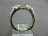 ESTATE .46CT DIAMOND 14KT WHITE GOLD 3 STONE SEMI MOUNT ENGAGEMENT RING #1550
