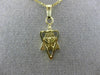 ESTATE 14K YELLOW GOLD 3D DOUBLE SIDED CHAI LIFE MENORAH FLOATING PENDANT #25451