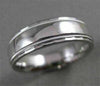ESTATE SOLID PLATINUM MENS MILGRAIN WEDDING BAND RING 6MM WIDE SIZE 9.75