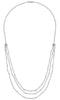 9.75CT DIAMOND 18KT WHITE GOLD 3D 3 ROW BAR BY THE YARD ETERNITY TENNIS NECKLACE