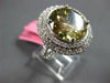 EXTRA LARGE GIA 12.59CT WHITE & GREEN DIAMOND 18KT WHITE GOLD 3D ENGAGEMENT RING