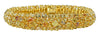 EXTRA LARGE 39.85CT MULTI COLOR DIAMOND 18KT YELLOW GOLD RAINBOW TENNIS BRACELET