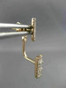 ESTATE .31CT ROUND & BAGUETTE DIAMOND 14KT ROSE GOLD ELONGATED HANGING EARRINGS