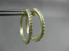 ESTATE .54CT DIAMOND 14KT YELLOW GOLD HOOP HUGGIE EARRINGS ONE OF A KIND! #16814