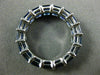 LARGE 6.24CT AAA PRINCESS SAPPHIRE 18KT WHITE GOLD 3D ETERNITY ANNIVERSARY RING