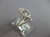 WIDE .53CT DANCING DIAMOND 14KT WHITE GOLD 3D ROUND SQUARE OCTAGON FUN RING