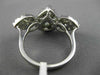 ESTATE LARGE 3.15CT DIAMOND 18KT WHITE GOLD 3D PAVE PEAR SHAPE CLUSTER FUN RING