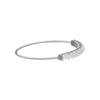 1.68CT DIAMOND 18K WHITE GOLD PAVE 3 ROW BAR SNAKE FLEXIBLE CUFF BANGLE BRACELET