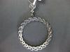 LARGE 2.88CT DIAMOND 14KT WHITE GOLD 3D MULTI LEAF FLOWER CIRCLE OF LIFE PENDANT