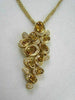 ANTIQUE LARGE 18KT YELLOW GOLD DIAMOND & CITRINE NECKLACE