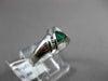 ESTATE .43CTW DIAMOND & AAA EMERALD 14KT WHITE GOLD TRILLION FUN FRINDSHIP RING