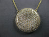 ESTATE LARGE 1.69CT DIAMOND 14KT YELLOW GOLD CLASSIC ROUND PAVE LOVE NECKLACE