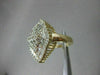 ESTATE LARGE 1.20CT ROUND & BAGUETTE DIAMOND 14K WHITE & YELLOW GOLD RING #22917