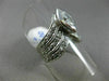 ESTATE WIDE 1.15CT OLD MINE DIAMOND 14K WHITE GOLD 3D MARQUISE V ENGAGEMENT RING
