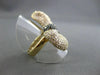 ESTATE LARGE 3.59CT BLACK & WHITE DIAMOND 14KT YELLOW GOLD BOW TIE RING STUNNING