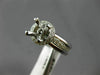 ESTATE WIDE .35CT DIAMOND 14KT WHITE GOLD HALO SEMI MOUNT ENGAGEMENT RING #19870