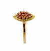 EXTRA LARGE .26CT PINK & FANCY YELLOW DIAMOND 18KT ROSE GOLD 3D MULTI SHAPE RING