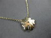 ESTATE SMALL .18CT DIAMOND 14KT YELLOW GOLD 3D FLOWER FUN NECKLACE