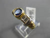 ESTATE 1.89CT DIAMOND & AAA SAPPHIRE 14KT TWO TONE GOLD FILIGREE ENGAGEMENT RING