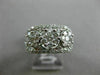 ESTATE WIDE 1.36CT DIAMOND 18KT WHITE GOLD FLOWER PAST PRESENT FUTURE LOVE RING