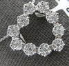 .50CT DIAMOND 14KT WHITE GOLD 3D MULTI FLOWER HEART SHAPE LOVE FLOATING PENDANT