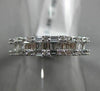 ESTATE 1.0CT ROUND & BAGUETTE DIAMOND 18K WHITE GOLD 3D WEDDING ANNIVERSARY RING