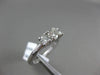 ESTATE 1.02CT DIAMOND 14K WHITE GOLD 3 STONE PAST PRESENT FUTURE ENGAGEMENT RING