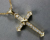ESTATE .20CT DIAMOND 14KT 2 TONE GOLD 3D ROUND CROSS FILIGREE PENDANT #27673