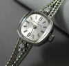 ANTIQUE .10CT OLD MINE DIAMOND 18K WHITE GOLD SQUARE ORTIN WATCH SHARP!! #18815
