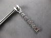 LARGE 3.27CT DIAMOND 18K WHITE GOLD ROUND & BAGUETTE GRADUATING HANGING EARRINGS