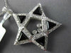 ESTATE LARGE .71CT DIAMOND & AAA ONYX 18KT WHITE GOLD 3D STAR FLOATING PENDANT