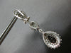 ESTATE LARGE 4.3CT DIAMOND & AAA GARNET 14K WHITE GOLD CLIP ON HANGING EARRINGS