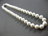ESTATE LARGE AAA SOUTH SEA PEARL 14KT WHITE GOLD 3D CLASSIC LOVE NECKLACE #27951