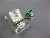 .87CT DIAMOND & AAA EMERALD 14KT YELLOW GOLD SQUARE HALO FRIENDSHIP PROMISE RING