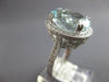 LARGE 7.23CT DIAMOND & AAA AQUAMARINE 18KT WHITE GOLD FILIGREE ENGAGEMENT RING