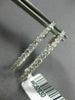 ESTATE LARGE 1.50CT DIAMOND 14KT WHITE GOLD 3D DOUBLE SIDED HOOP HUGGIE EARRINGS