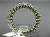 ESTATE 3.75CT PRINCESS CUT DIAMOND 14KT WHITE GOLD CLASSIC ETERNITY RING #20629