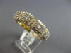 LARGE 1.15CT DIAMOND 14KT YELLOW GOLD ROUND & BAGUETTE UNISEX ANNIVERSARY RING