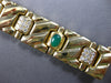 LARGE 8.83CT DIAMOND & AAA MULTI COLOR GEM 14KT YELLOW GOLD CUFF BRACELET #27930
