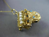 ANTIQUE LARGE .52CT MULTI GEM 14K YELLOW GOLD HANDCRAFTED PIANO PENDANT #26439